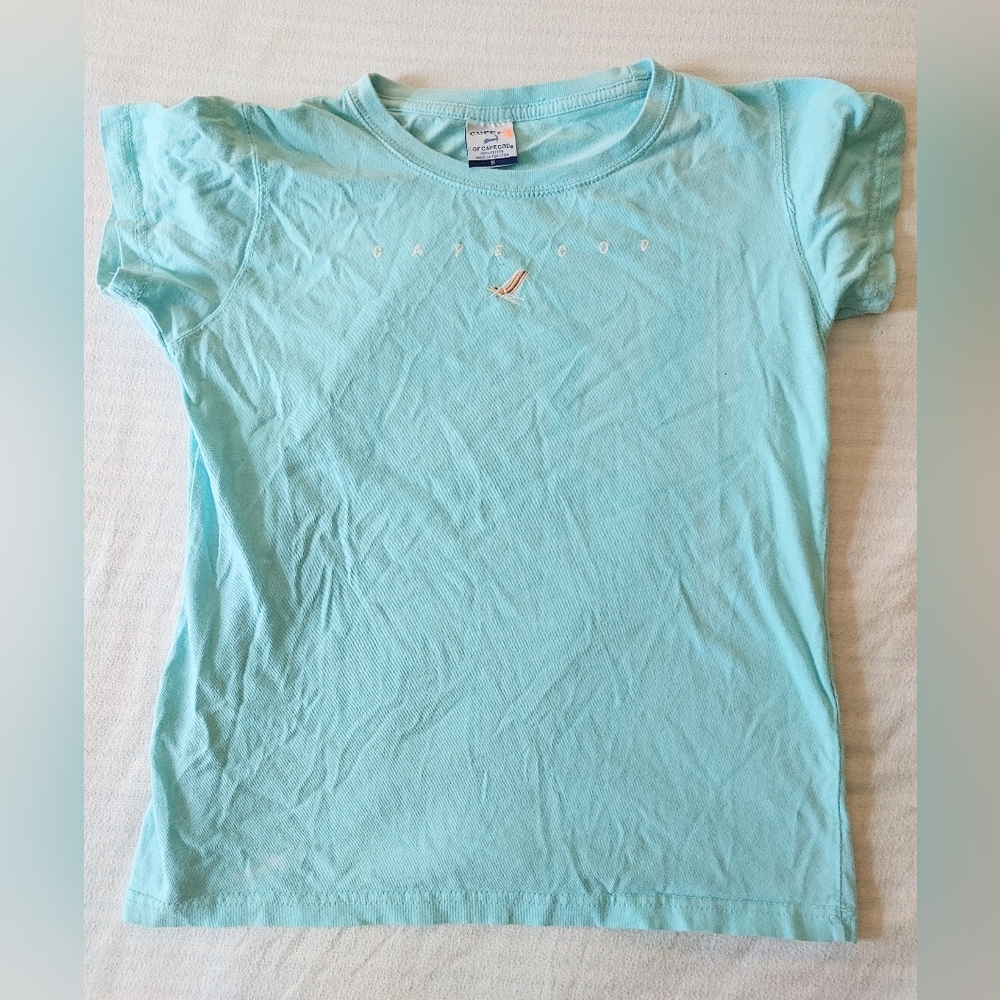 Vintage CUFFY'S OF CAPE COD Baby Blue T Shirt Size Small